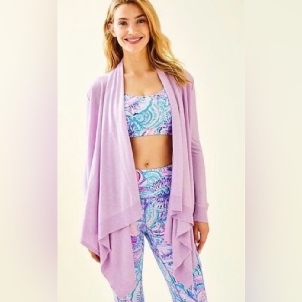 Lilly Pulitzer Danique golmax lilac Women's Cardigan size XL